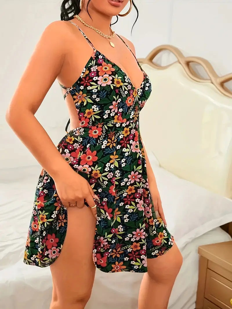 Flower Pattern Women's Dress