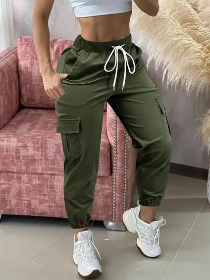 Green Cargo Sweatpants Women's