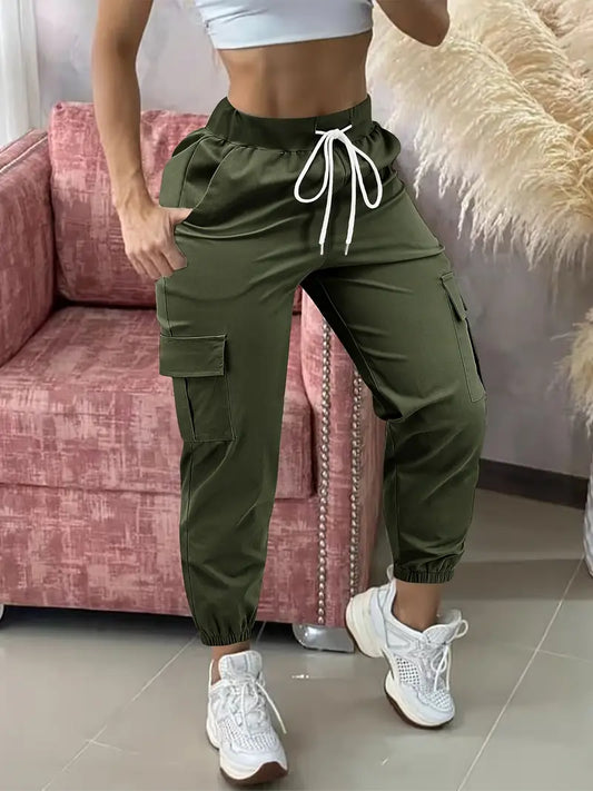 Green Cargo Sweatpants Women's