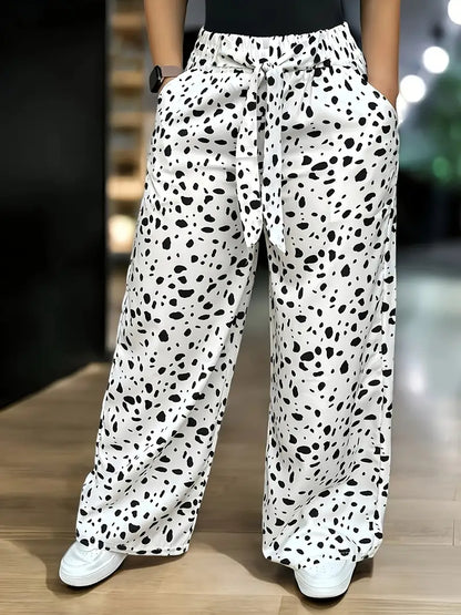 Cheetah Black & White Women's Pants