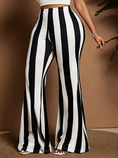 Slim Black & White Women's Pants