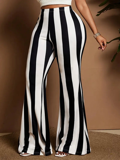 Slim Black & White Women's Pants