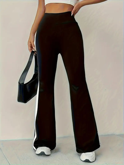 Sporty Black & White Women's Pants