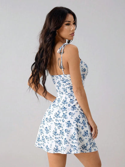 Blue Pattern Summer Dress